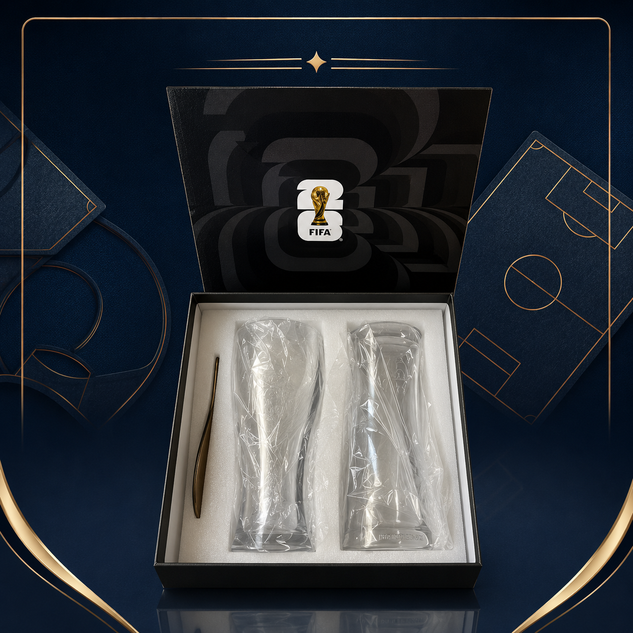 World Cup 2026 - Glass & Trophy Bottle Opener Set