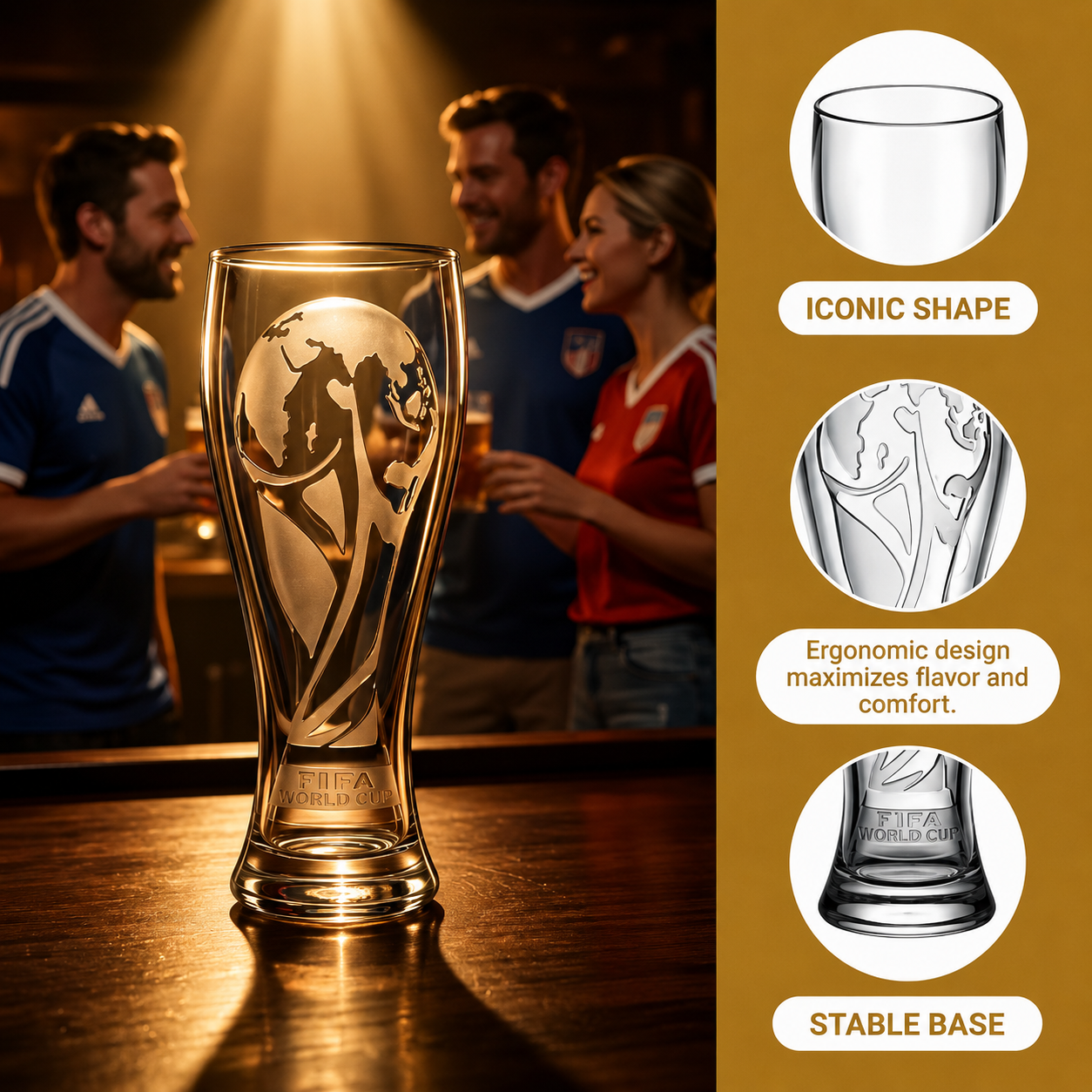 World Cup 2026 - Glass & Trophy Bottle Opener Set